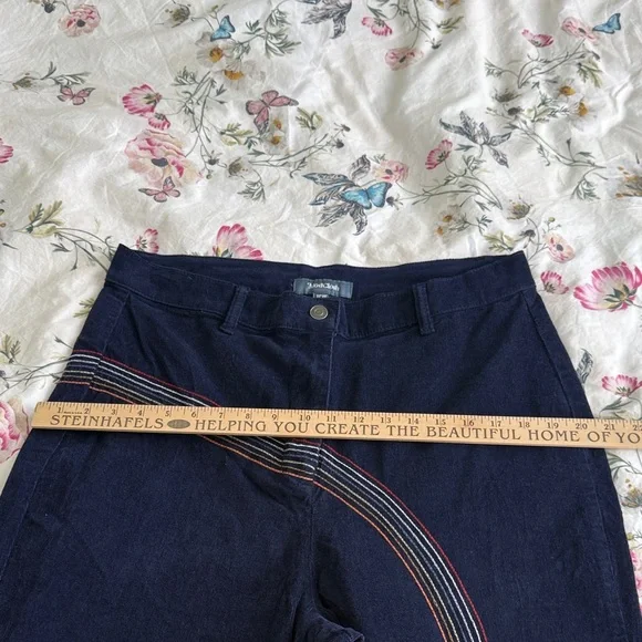 Modcloth Navy Lightweight Corduroy with Rainbow Stripe - Picture 9 of 9
